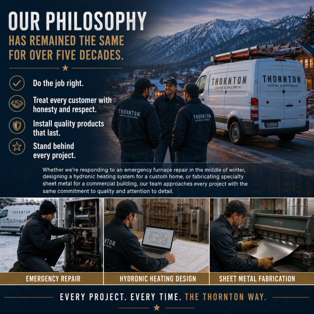 About Thornton Heating|HVAC Hailey ID|Heating Contractor|Furnace Repair|Boiler Service|Hydronic Systems|Sheet Metal|Carrier Dealer|Sun Valley|Ketchum|Bellevue|Blaine