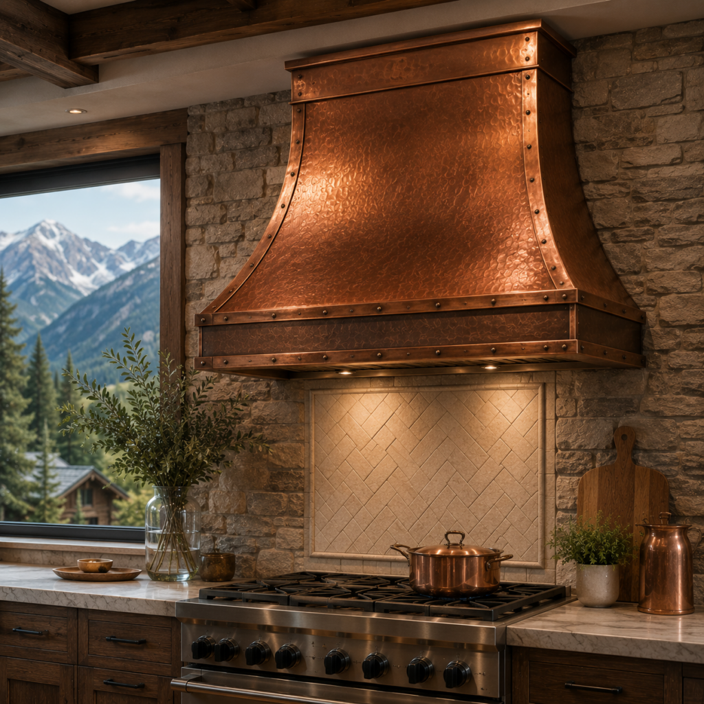 Custom Range Hoods|Custom Kitchen Hood|Metal Range Hood|Custom Vent Hood|Kitchen Hood Fabrication|Hailey ID|Bellevue|Ketchum|Sun Valley|Blaine County|Camas County