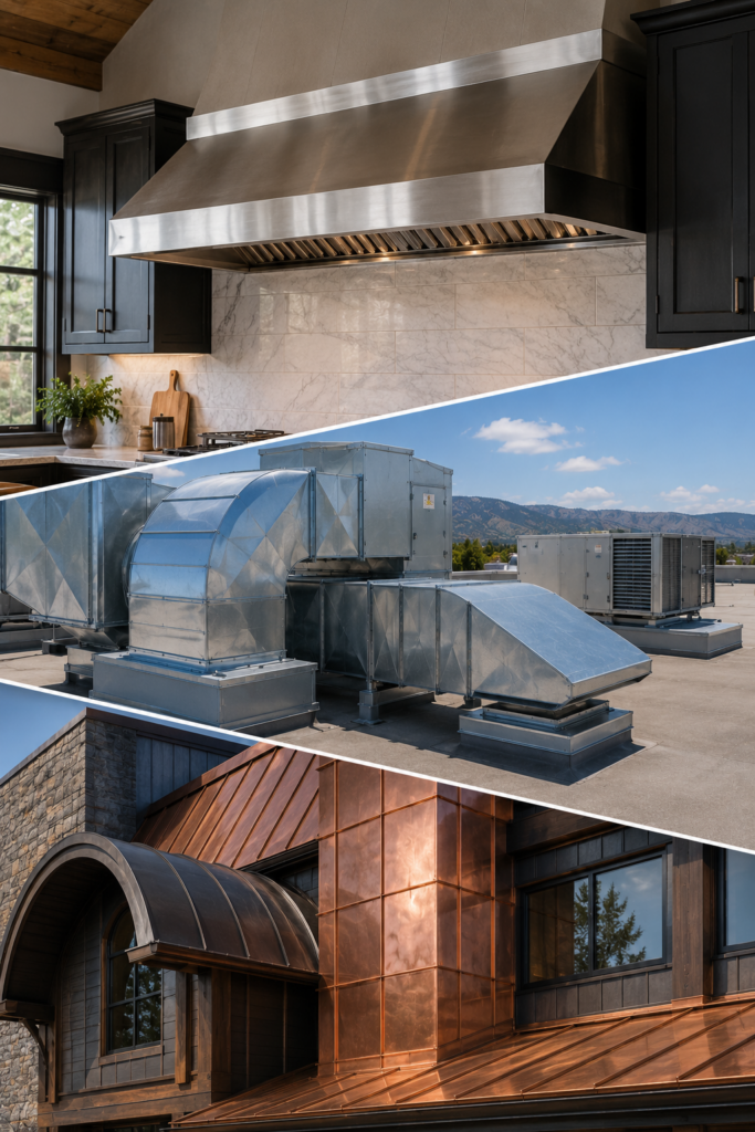 Custom Sheet Metal|Sheet Metal Fabrication|Custom Metal Fabrication|HVAC Sheet Metal|Custom Ductwork|Hailey ID|Bellevue|Ketchum|Sun Valley|Blaine County|Camas County