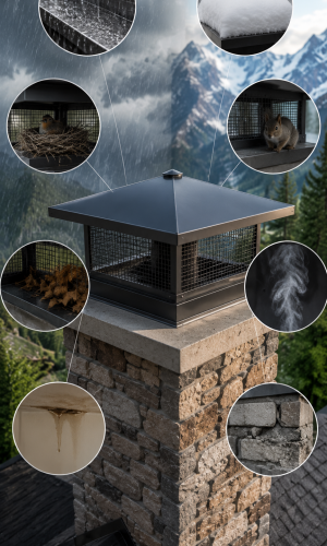 Chimney Caps|Custom Chimney Caps|Chimney Venting|Dryer Vent Installation|Custom Venting|Sheet Metal Fabrication|Hailey ID|Bellevue|Ketchum|Sun Valley|Blaine County